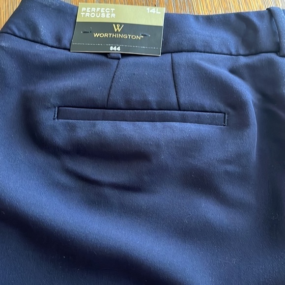 NWT Worthington Perfect Trouser size 14 long navy blue classic - Picture 13 of 13